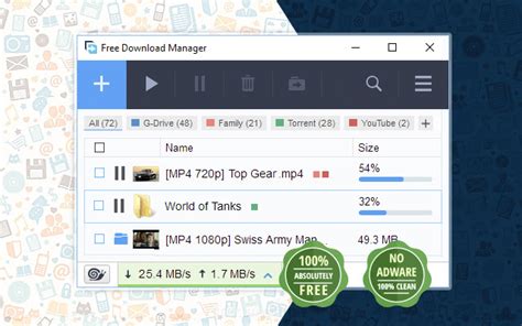 Manage all your downloads inside Chrome and there is no need to install any separate downloader application. . Download manager chrome